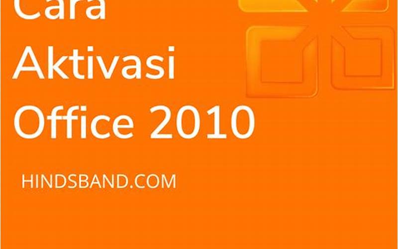 Menyimpan Informasi Aktivasi Microsoft Office 2010
