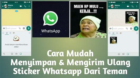 Menyimpan Stiker kesukaan pada Labalabi WhatsApp