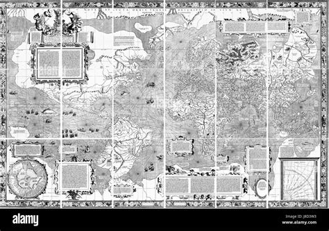 Mercator world map of 1569 composite Prints Art & Collectibles