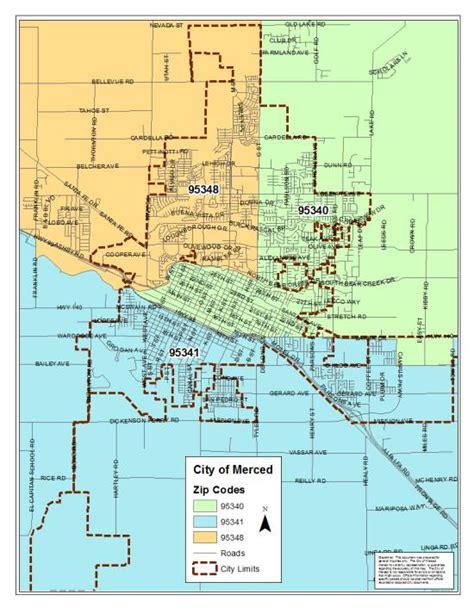 Merced Ca Zip Code Map