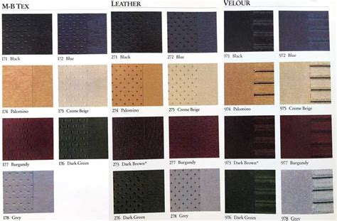 Mercedes Benz Interior Color Chart