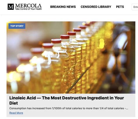 Image of Mercola's Website