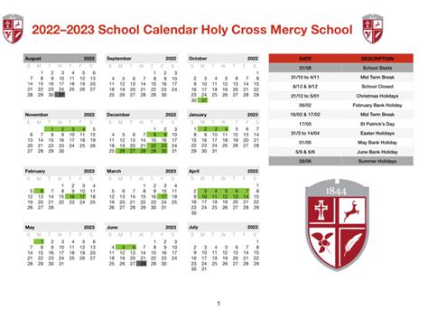 Mercy Academic Calendar