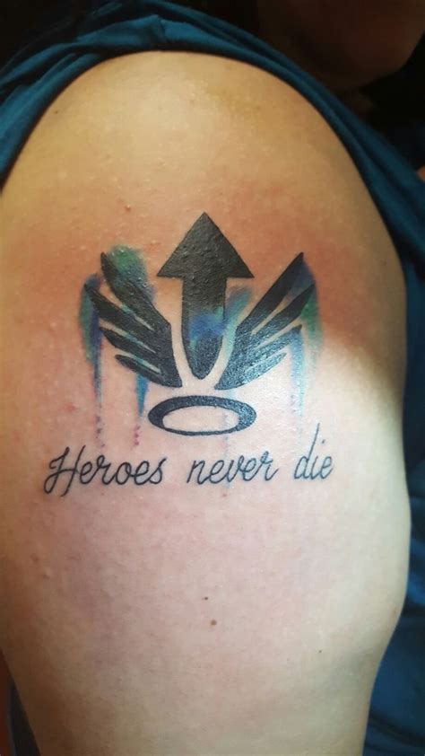 My own tattoo Mercys's ultimate symbol with her quote