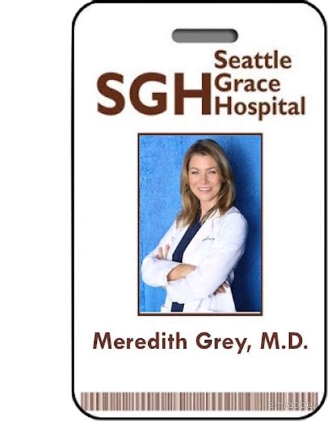 Meredith Grey Badge Printable