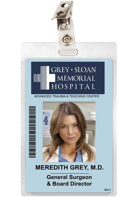 Meredith Grey Name Tag Printable