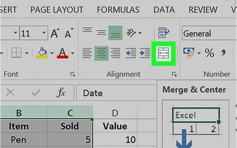 Merge Cells Icon Excel