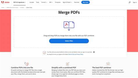 Merging PDFs Online Steps
