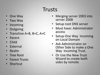 Merging or Dividing Trusts