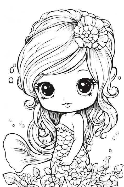 Mermaid Anime Coloring Pages
