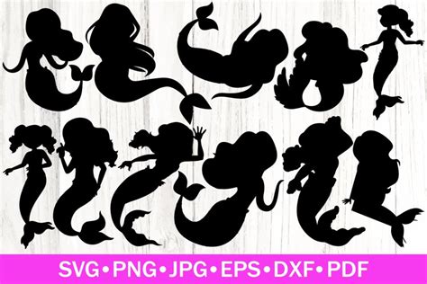 Download Mermaid Bundle Vol 1 Silhouette DXF Files
