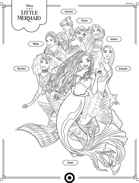 Mermaid Disney Princess Coloring Pages