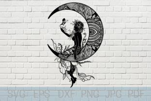 Download Mermaid Moon Flower SVG Images