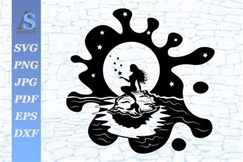 Download Mermaid Moon SVG Crafts