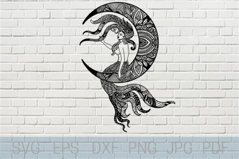 Download Mermaid Moon SVG Files