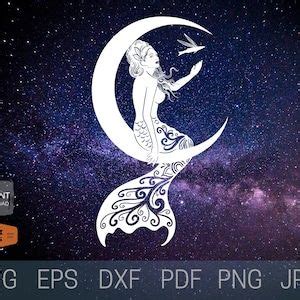 Download Mermaid Moon SVG Files Free PSD Mockups