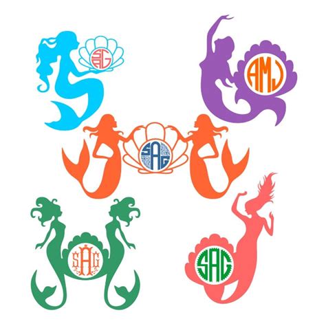 Mermaid SVG, Mermaid DXF, Cuttable File