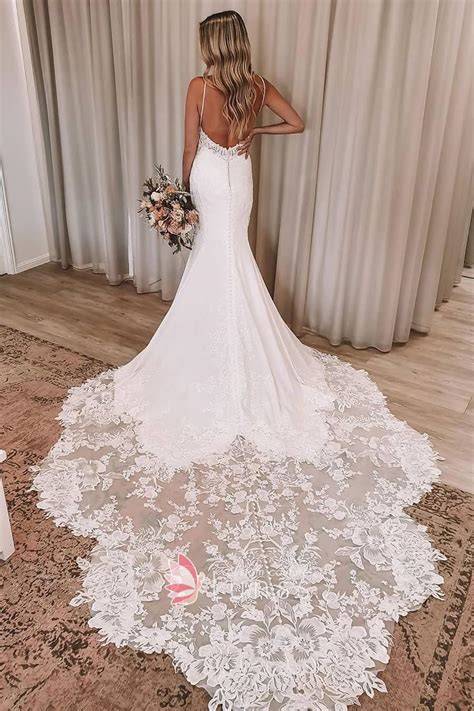 Mermaid Wedding Dress Long Train