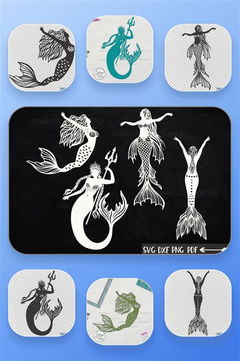 Download Mermaids Silhouette Bundle Cut Files