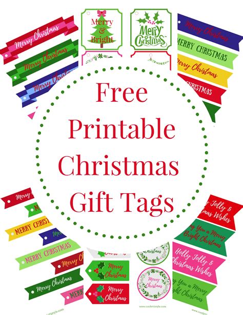 Merry Christmas Gift Tags Free Printable