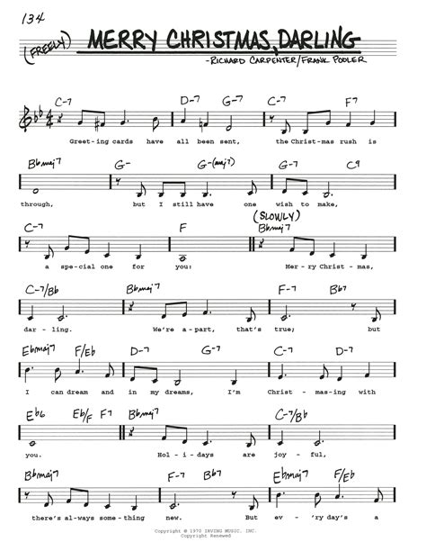 Merry Christmas Darling Sheet Music