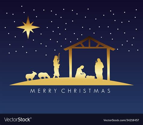 Merry Christmas Manger Scene