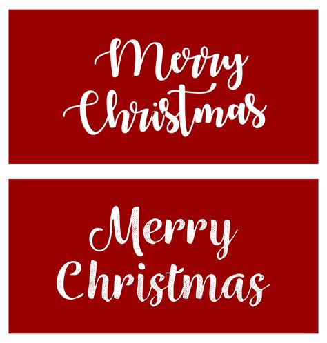 Merry Christmas Signs Printable