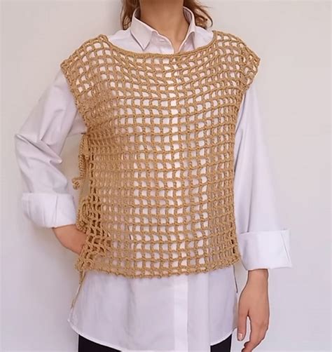Mesh Crochet Vest