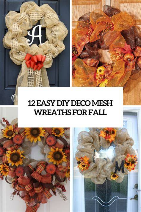 Mesh for fall wreaths