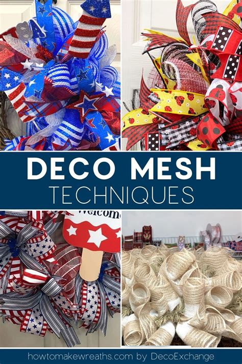 Mesh wreath wrapping techniques
