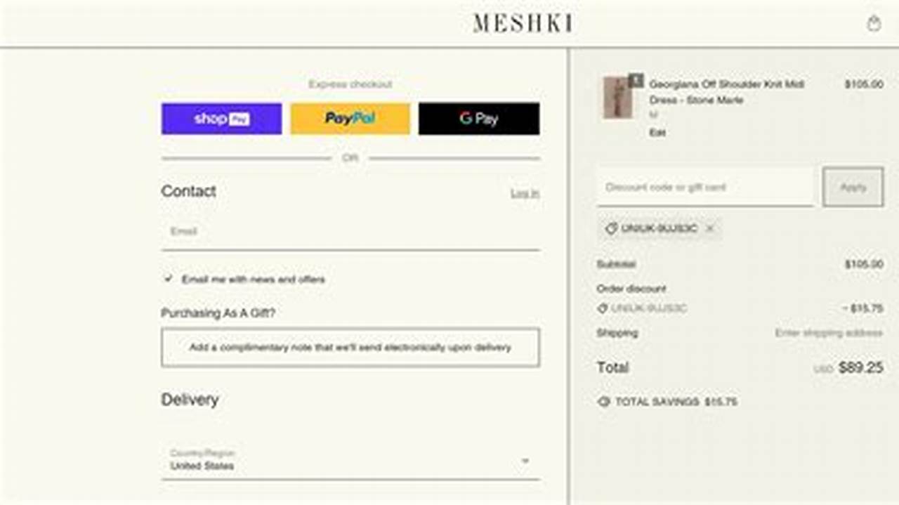 Meshki Coupon Code 2024
