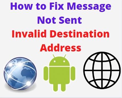 Message Not Sent Invalid Destination Address