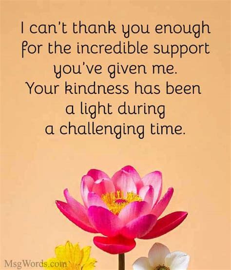 Message Of Kindness And Gratitude