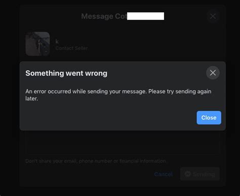 Messenger Error