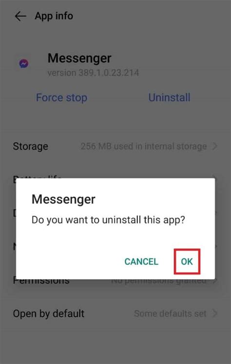 Messenger Error Cause