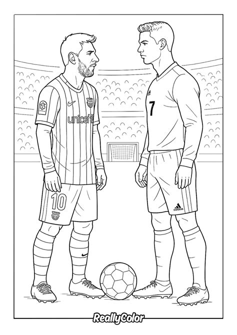 Messi And Ronaldo Coloring Pages