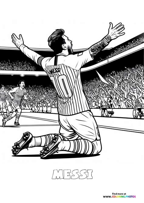 Messi Soccer Coloring Pages