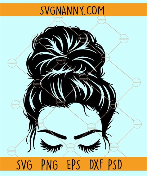 Download Messy Bun Mom Life SVG, Messy Bun... Commercial Use DXF Files