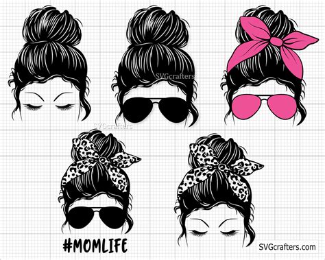 Download Messy Bun Mom Life SVG, Messy Bun... Crafts
