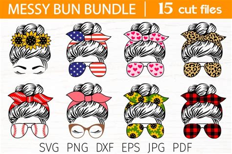 Download Messy Bun Mom Life SVG, Messy Bun... Files DXF Files