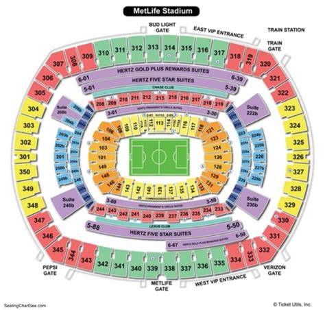 Met Life Stadium Seating Chart
