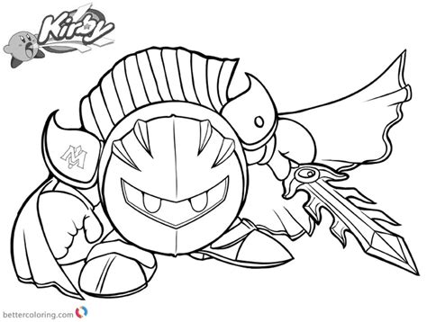 Meta Knight Coloring Page