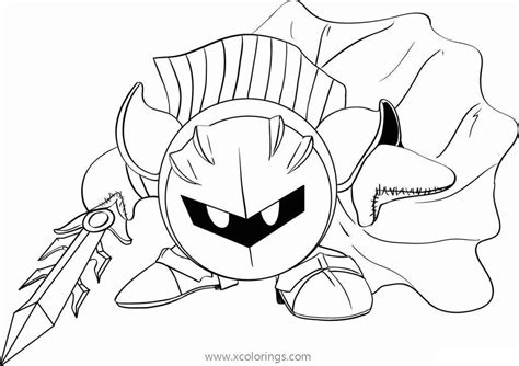 Meta Knight Kirby Coloring Pages