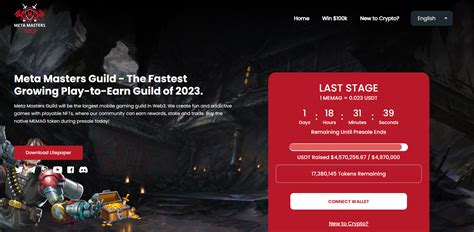 Meta Masters Guild Presale Stages