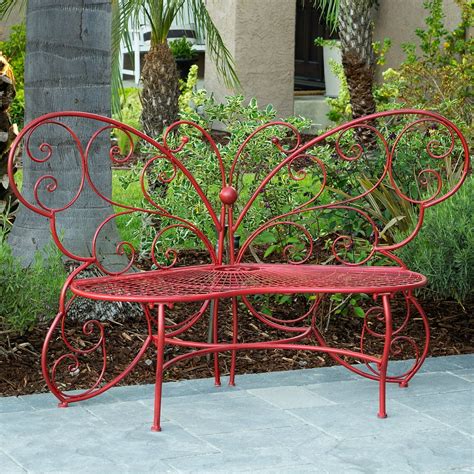 Metal Butterfly Bench