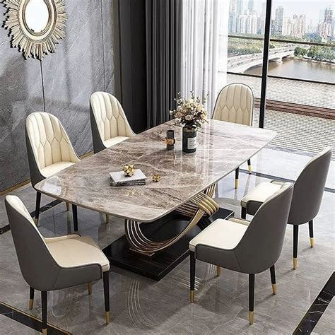 Modern Dining Table Set Made of Metal