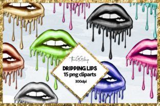 Download Metallic Dripping Lips Sublimation Pngs Cut Files
