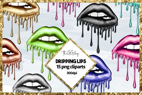 Download Metallic Dripping Lips Sublimation Pngs Printable