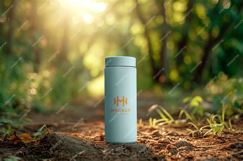 Metallic Thermos Mockup