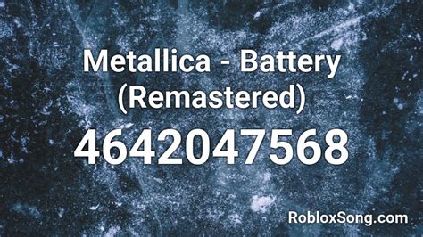 Metallica - Roblox Music Codes